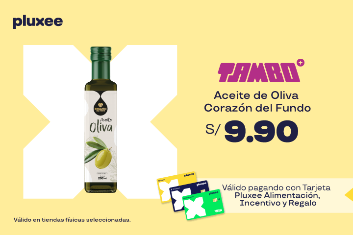 ACEITE DE OLIVA CORAZÓN DEL FUNDO 200ML A S/9.90. VÁLIDO SOLO EN TIENDAS  SELECCIONADAS.